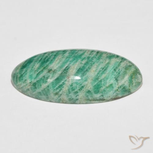 Amazonite Vert moyen naturelle ovale, 40.94 ct, Opaque