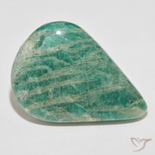 Amazonite Vert pin naturelle En forme de poire, 55.77 ct, Opaque