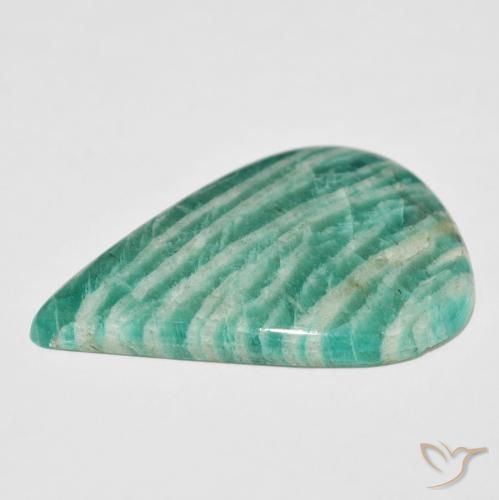 Amazonite Vert frais naturelle En forme de poire, 51.56 ct, Opaque
