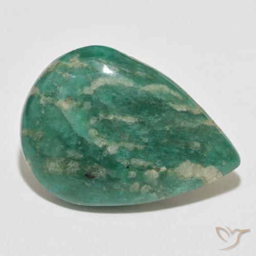 Amazonite Vert pin naturelle En forme de poire, 29.21 ct, Opaque