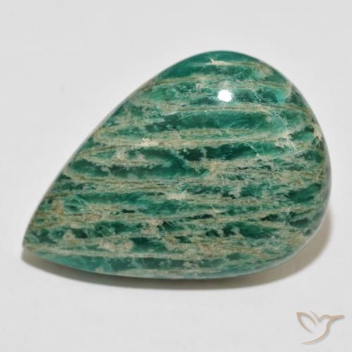 Amazonite Vert pin naturelle En forme de poire, 60.98 ct, Opaque