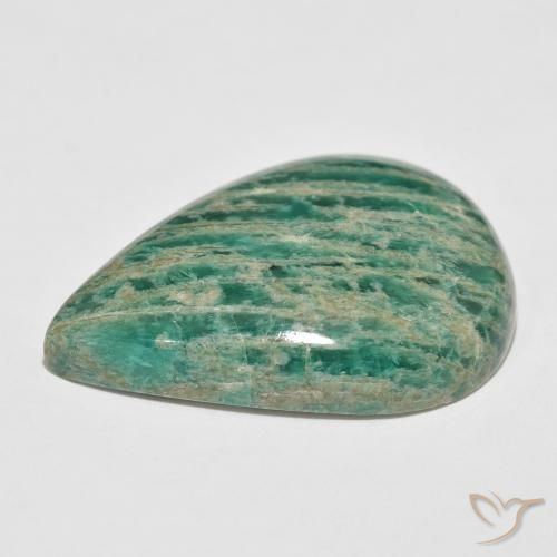 Amazonite Vert pin naturelle En forme de poire, 60.98 ct, Opaque