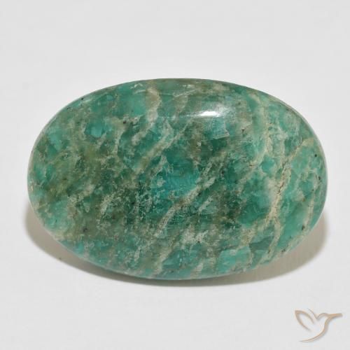35.81ct Naturel Vert frais Amazonite, ovale, Opaque