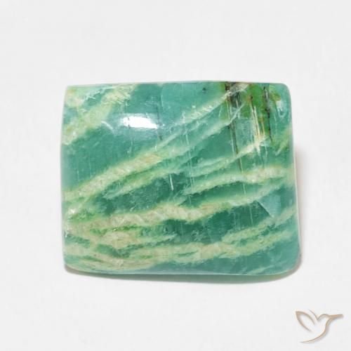 12.36ct Naturel Vert moyen Amazonite, Baquette, Opaque