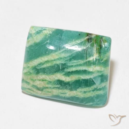 Amazonite Vert moyen naturelle Baquette, 12.36 ct, Opaque