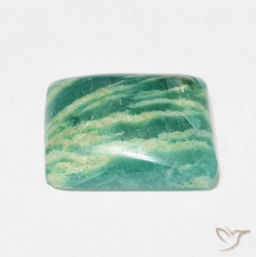 Amazonite Vert moyen naturelle Baquette, 12.36 ct, Opaque
