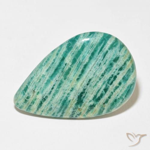 Amazonite Vert frais naturelle En forme de poire, 32.33 ct, Opaque