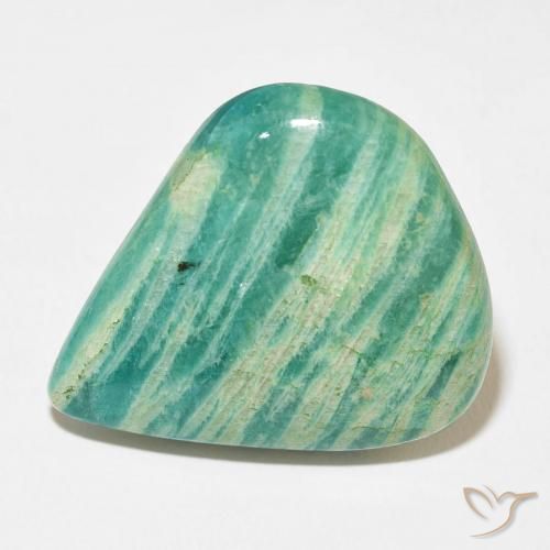33.61ct Naturel Vert moyen Amazonite, En forme de poire, Opaque