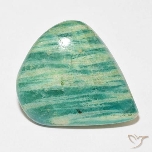 Amazonite Vert moyen naturelle En forme de poire, 33.61 ct, Opaque