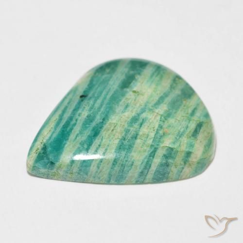 Amazonite Vert moyen naturelle En forme de poire, 33.61 ct, Opaque