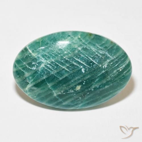 Amazonite Vert pin naturelle ovale, 59.73 ct, Opaque