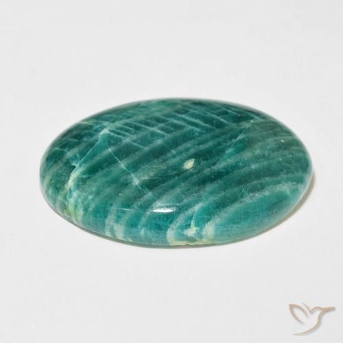 Amazonite Vert pin naturelle ovale, 59.73 ct, Opaque