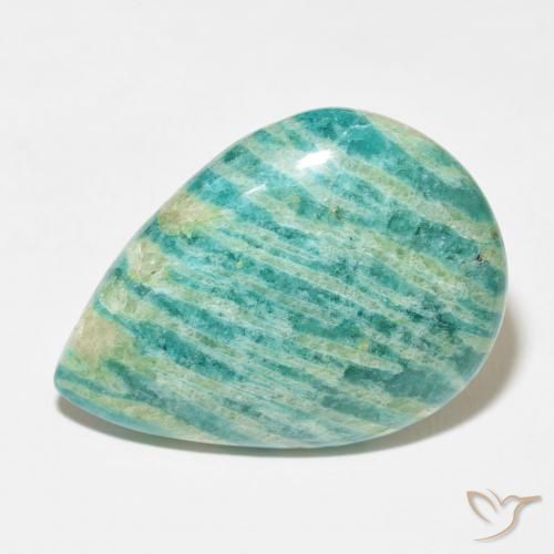 42.08ct Naturel Vert moyen Amazonite, En forme de poire, Opaque