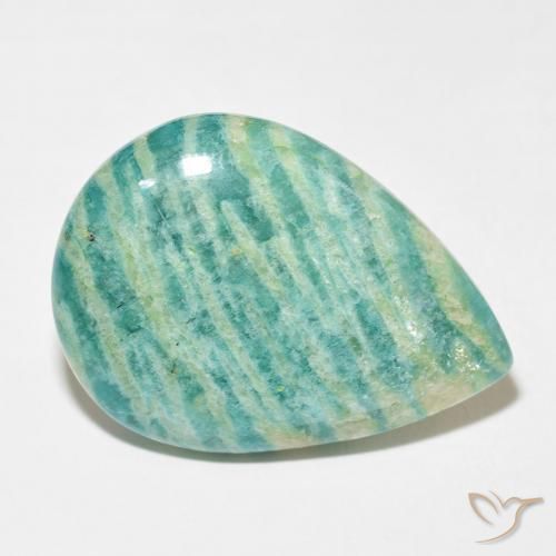 Amazonite Vert moyen naturelle En forme de poire, 42.08 ct, Opaque