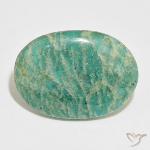 28.23ct Naturel Vert multicolore Amazonite, ovale, Opaque, Photo A