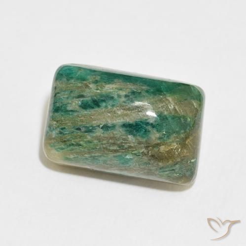 Amazonite Vert moyen naturelle Coussin, 12.42 ct, Opaque