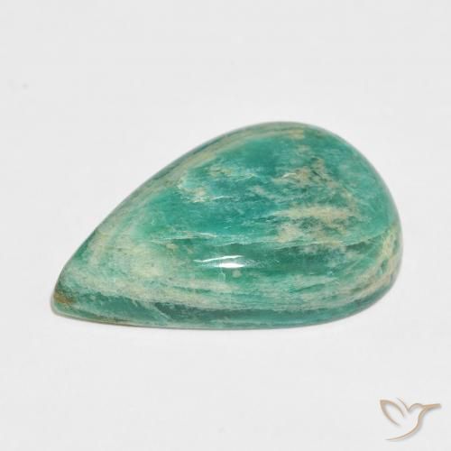 Amazonite Vert moyen naturelle En forme de poire, 32.76 ct, Opaque