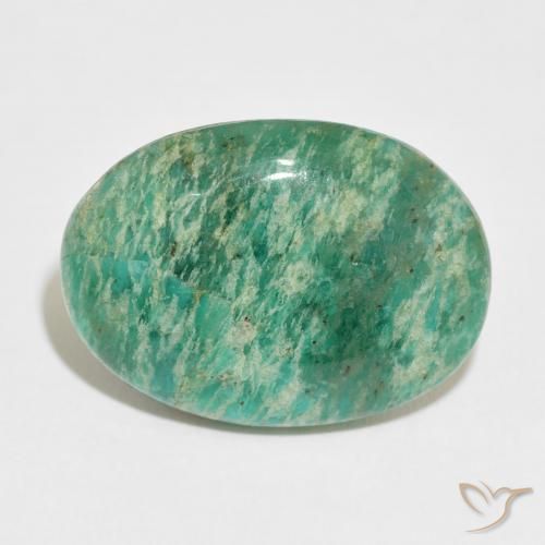 28.25ct Naturel Vert moyen Amazonite, ovale, Opaque