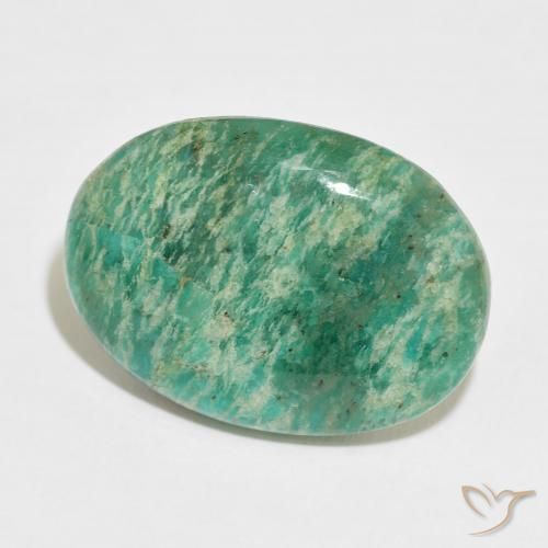 Amazonite Vert moyen naturelle ovale, 28.25 ct, Opaque