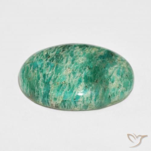 Amazonite Vert moyen naturelle ovale, 28.25 ct, Opaque