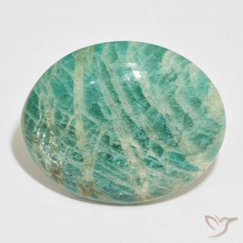 41.53ct Naturel Vert multicolore Amazonite, ovale, Opaque
