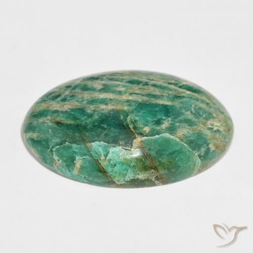 Amazonite Vert multicolore naturelle ovale, 46.30 ct, Opaque