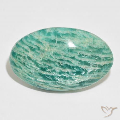 72.97ct Naturel Vert moyen Amazonite, ovale, Opaque
