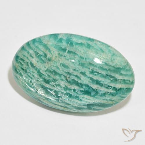 Amazonite Vert moyen naturelle ovale, 72.97 ct, Opaque