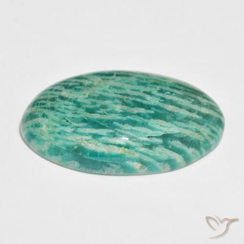 Amazonite Vert moyen naturelle ovale, 72.97 ct, Opaque