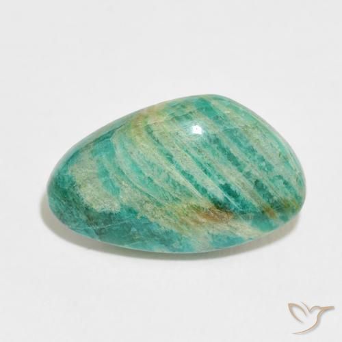 Amazonite Vert multicolore naturelle Fantaisie, 9.12 ct, Opaque