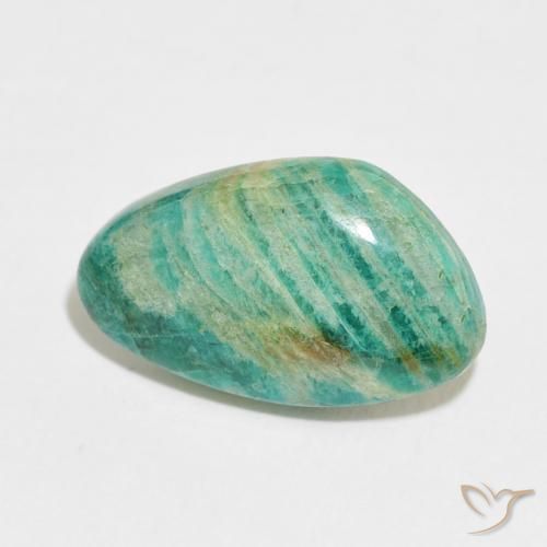 Amazonite Vert multicolore naturelle Fantaisie, 9.12 ct, Opaque