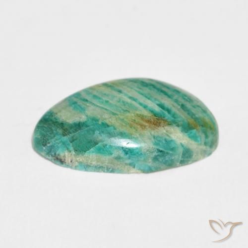 Amazonite Vert multicolore naturelle Fantaisie, 9.12 ct, Opaque