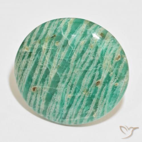 Amazonite Vert multicolore naturelle ovale, 81.57 ct, Opaque
