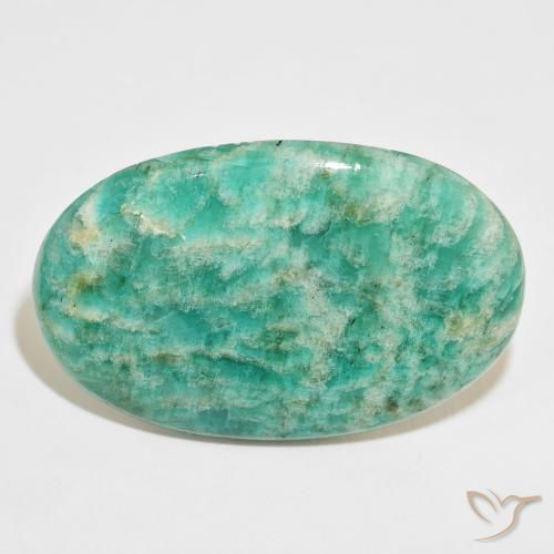 61.95ct Naturel Vert multicolore Amazonite, ovale, Opaque