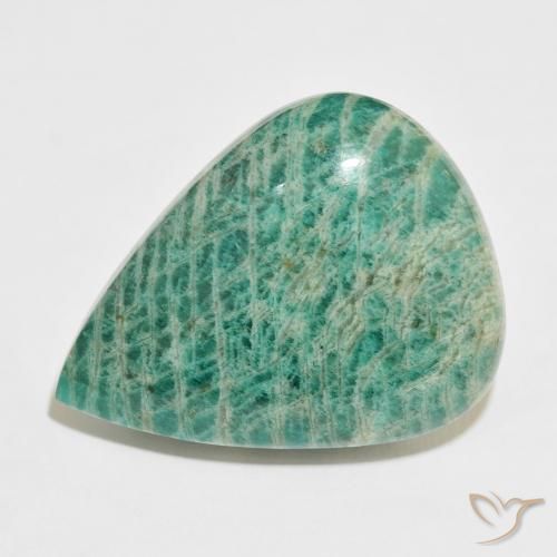 Amazonite Vert multicolore naturelle En forme de poire, 68.10 ct, Opaque