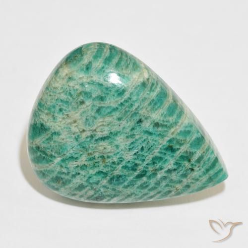Amazonite Vert multicolore naturelle En forme de poire, 68.10 ct, Opaque