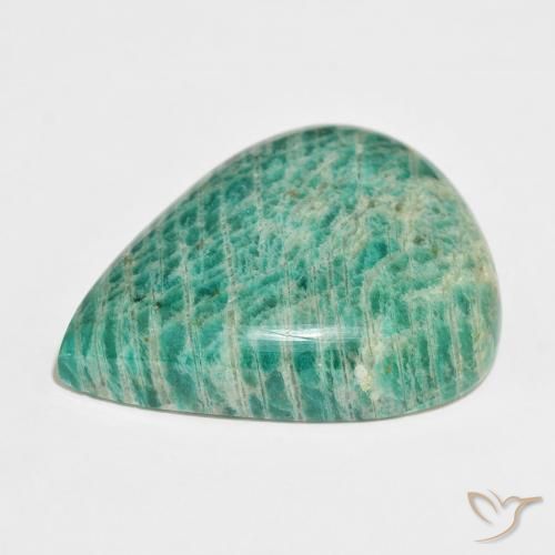 Amazonite Vert multicolore naturelle En forme de poire, 68.10 ct, Opaque