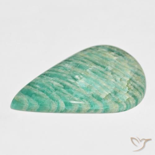 Amazonite Vert multicolore naturelle En forme de poire, 104.76 ct, Opaque