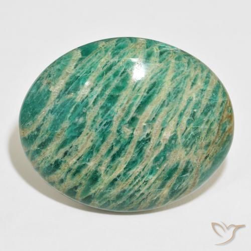 Amazonite Vert multicolore naturelle ovale, 101.38 ct, Opaque