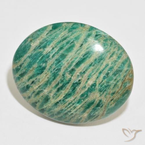 Amazonite Vert multicolore naturelle ovale, 101.38 ct, Opaque