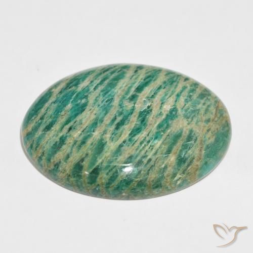 Amazonite Vert multicolore naturelle ovale, 101.38 ct, Opaque