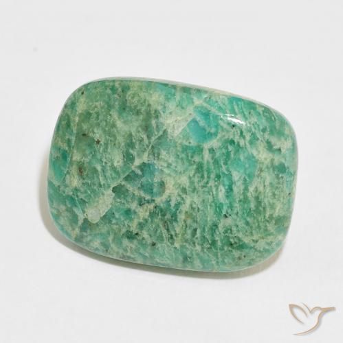 Amazonite Vert moyen naturelle Coussin, 21.63 ct, Opaque