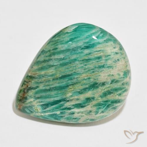 Amazonite Vert moyen naturelle En forme de poire, 46.56 ct, Opaque