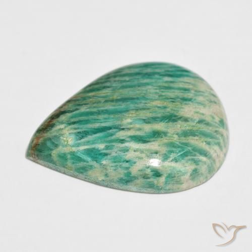 Amazonite Vert moyen naturelle En forme de poire, 46.56 ct, Opaque