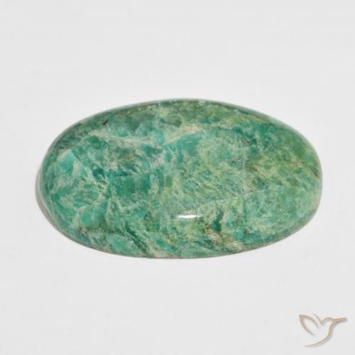 Amazonite Vert frais naturelle ovale, 47.77 ct, Opaque