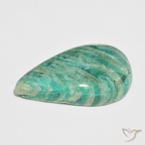 Amazonite Vert pin naturelle En forme de poire, 49.01 ct, Opaque