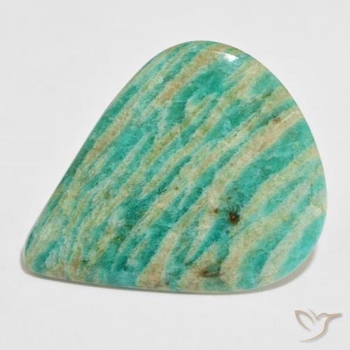 Amazonite Vert pin naturelle En forme de poire, 29.73 ct, Opaque