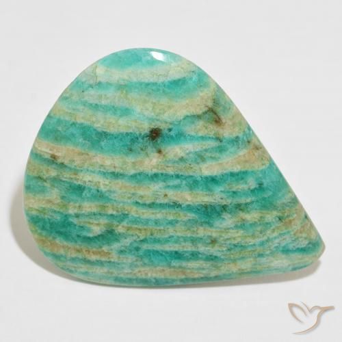 Amazonite Vert pin naturelle En forme de poire, 29.73 ct, Opaque