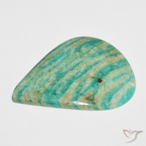 Amazonite Vert pin naturelle En forme de poire, 29.73 ct, Opaque
