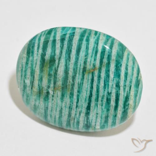 Amazonite Vert moyen naturelle ovale, 52.88 ct, Opaque